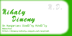 mihaly dimeny business card